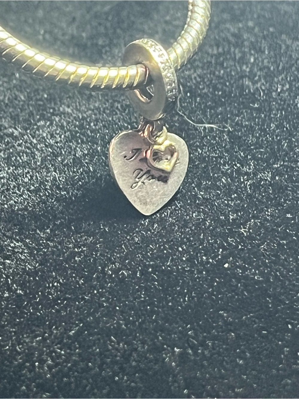 Pandora I Love You Forever Dangly Sterling Silver charm